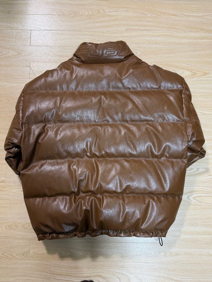 FUBU フェイクレザー 中綿 ダウンジャケットL ブラウン