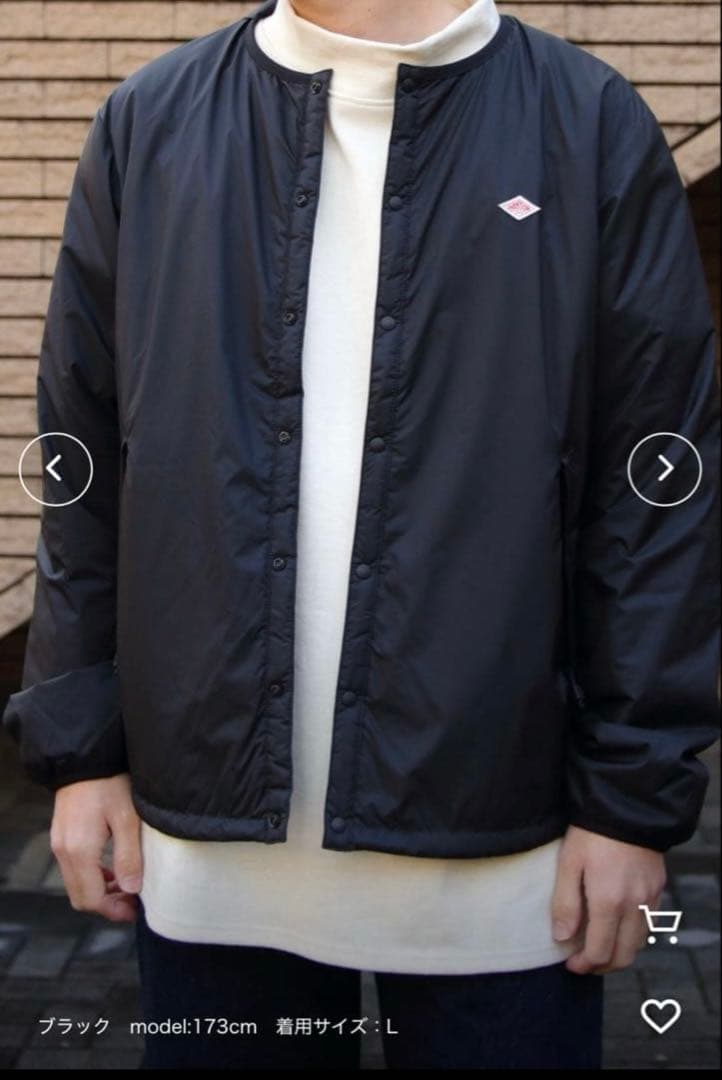 【新品】DANTON ダントンインサレーションカラーレス ジャケット/ブラックL