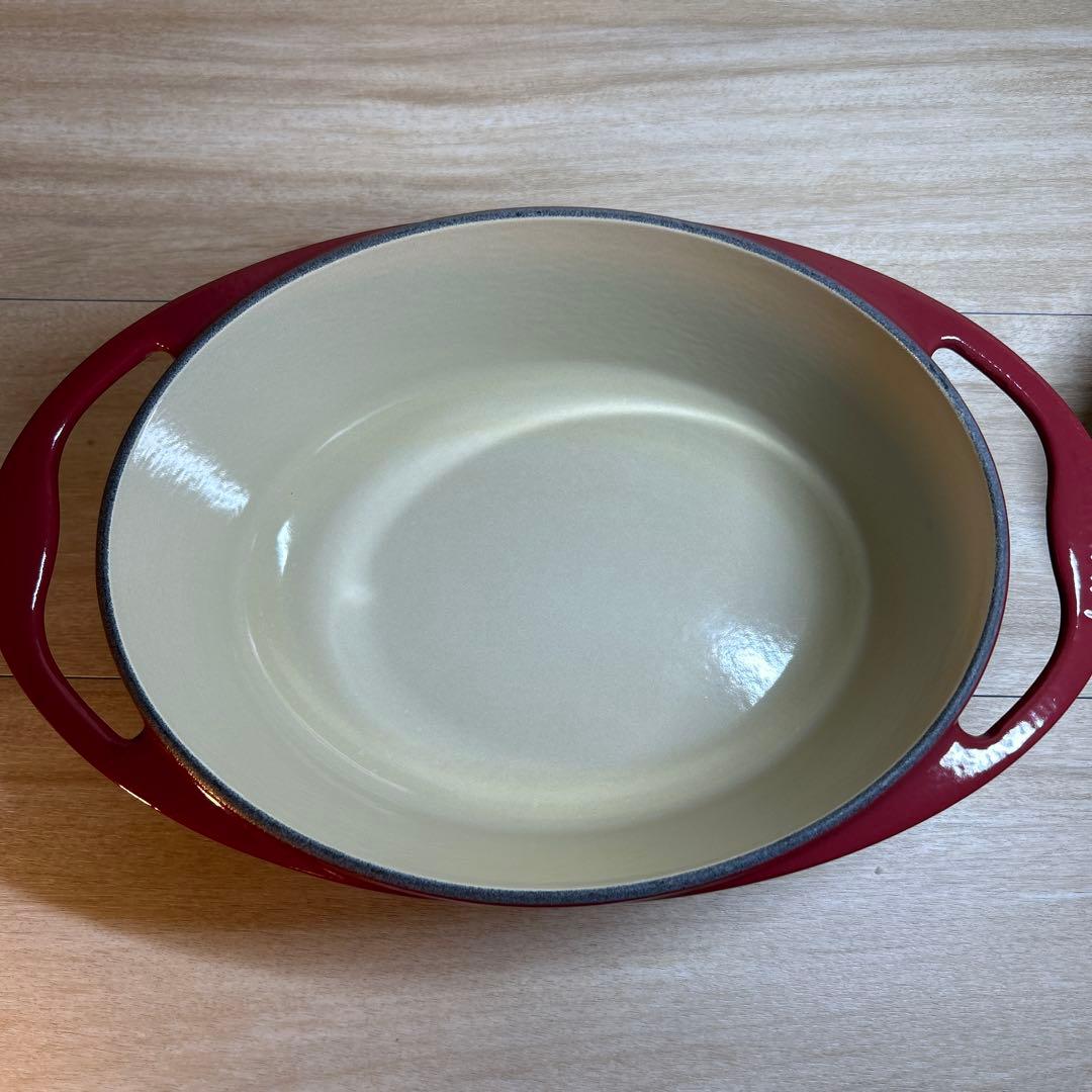 ルクルーゼ　センセーション　オーバル　バーガンディ　25cm 両手鍋　鍋