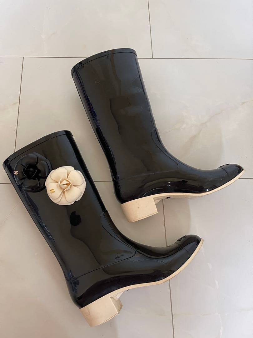 CHANEL シャネル レインシューズ 長靴 レイン ブーツ