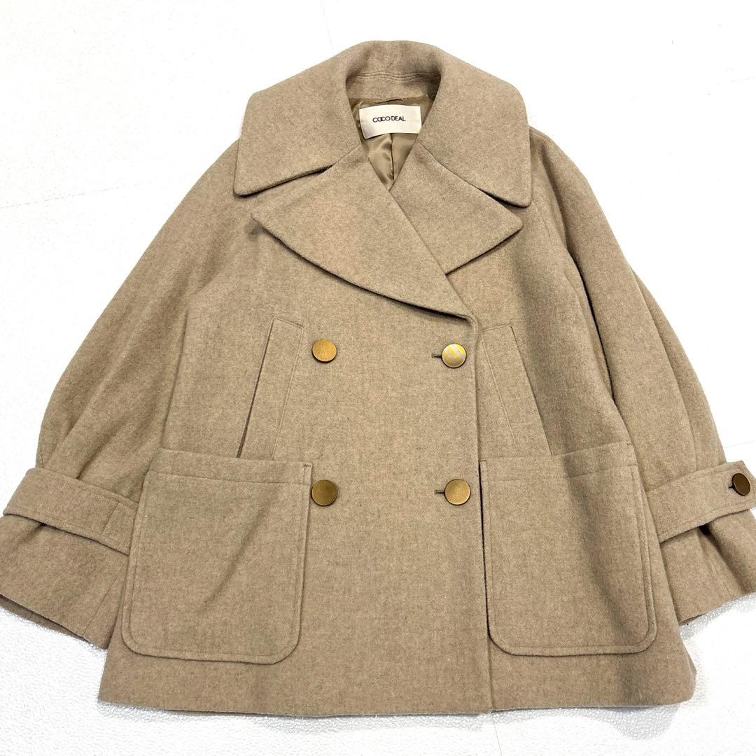【美品/完売品/S】 COCODEAL インペリアルモッサ　ショート　Pコート