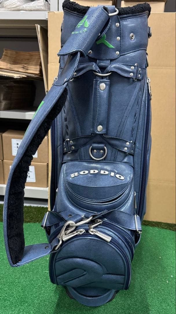 ロッディオRODDIO プレミアムキャディバッグ ゴルフバッグスネークネイビー