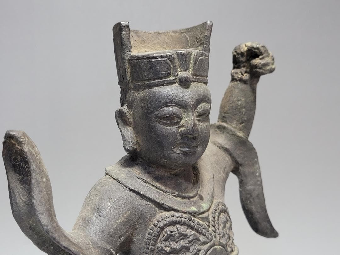 古銅 将軍像 明清時代 高さ約20.1cm