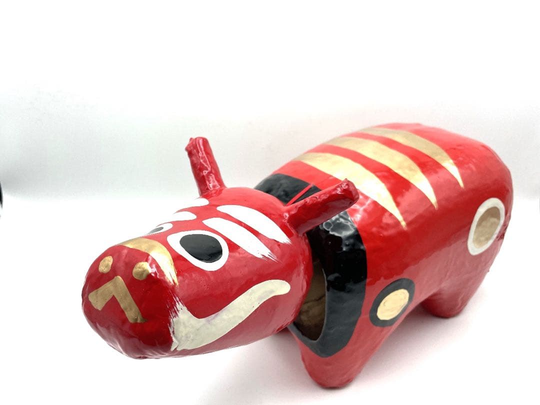 赤べこ　手作り　張子　希少品　8号　特大