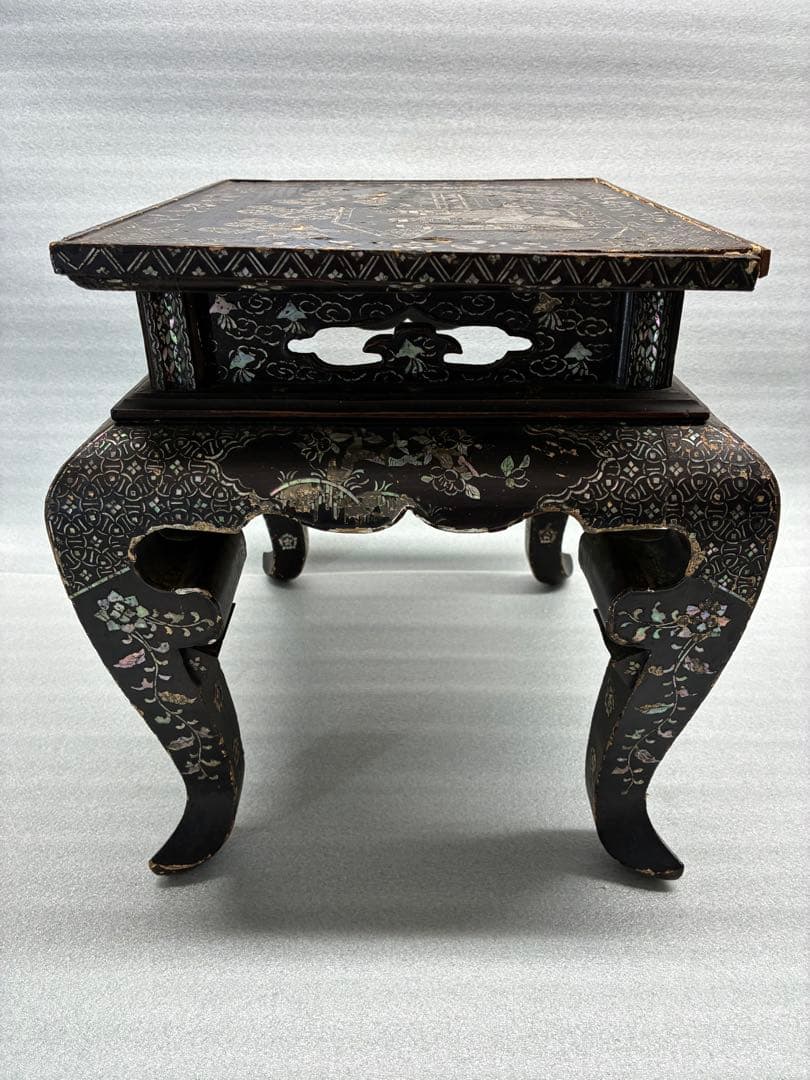 螺鈿細工　飾台　香炉台　花台　江戸時代　古美術