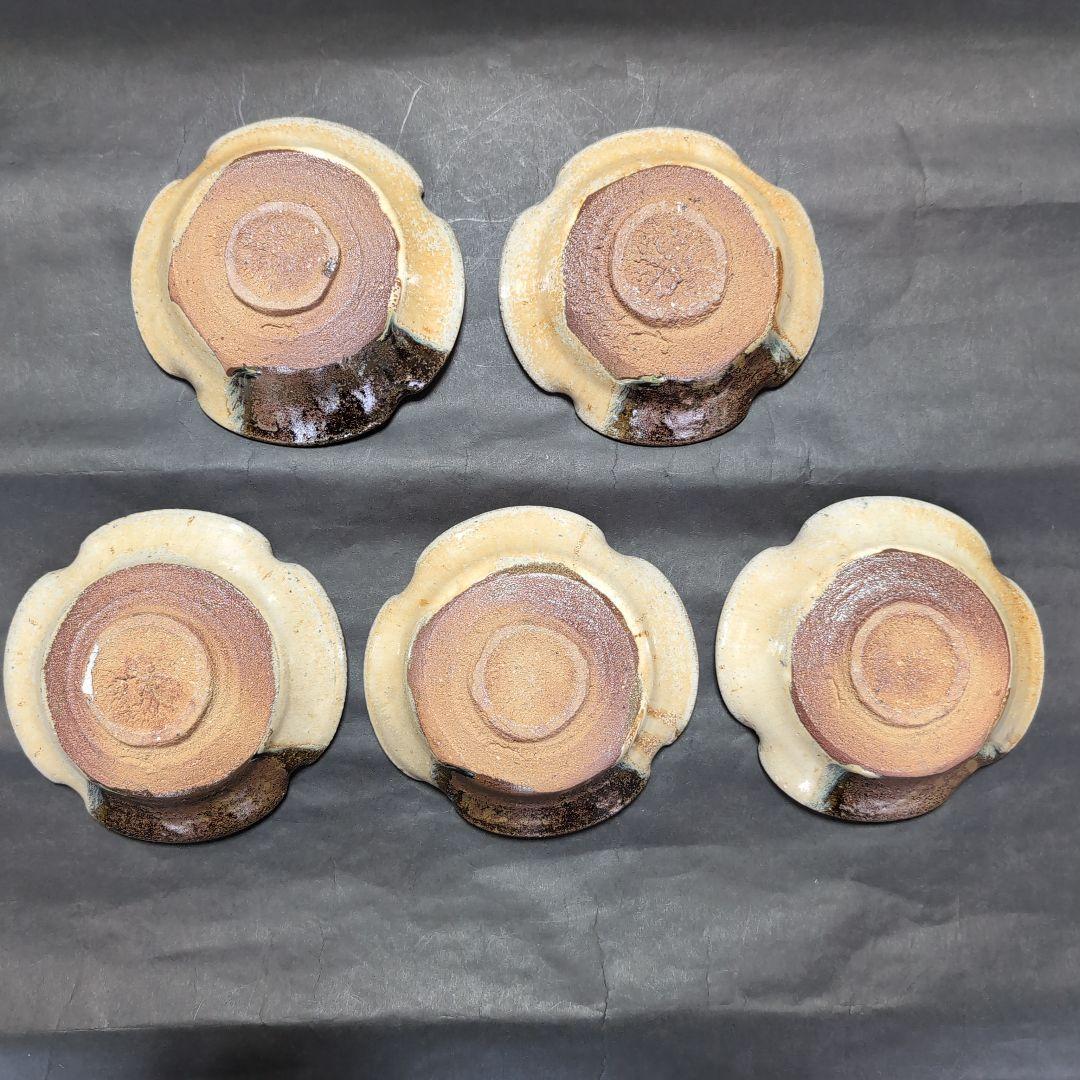 西岡小十　氏作　朝鮮唐津皿　5客 唐津焼皿　新品未使用　箱なし