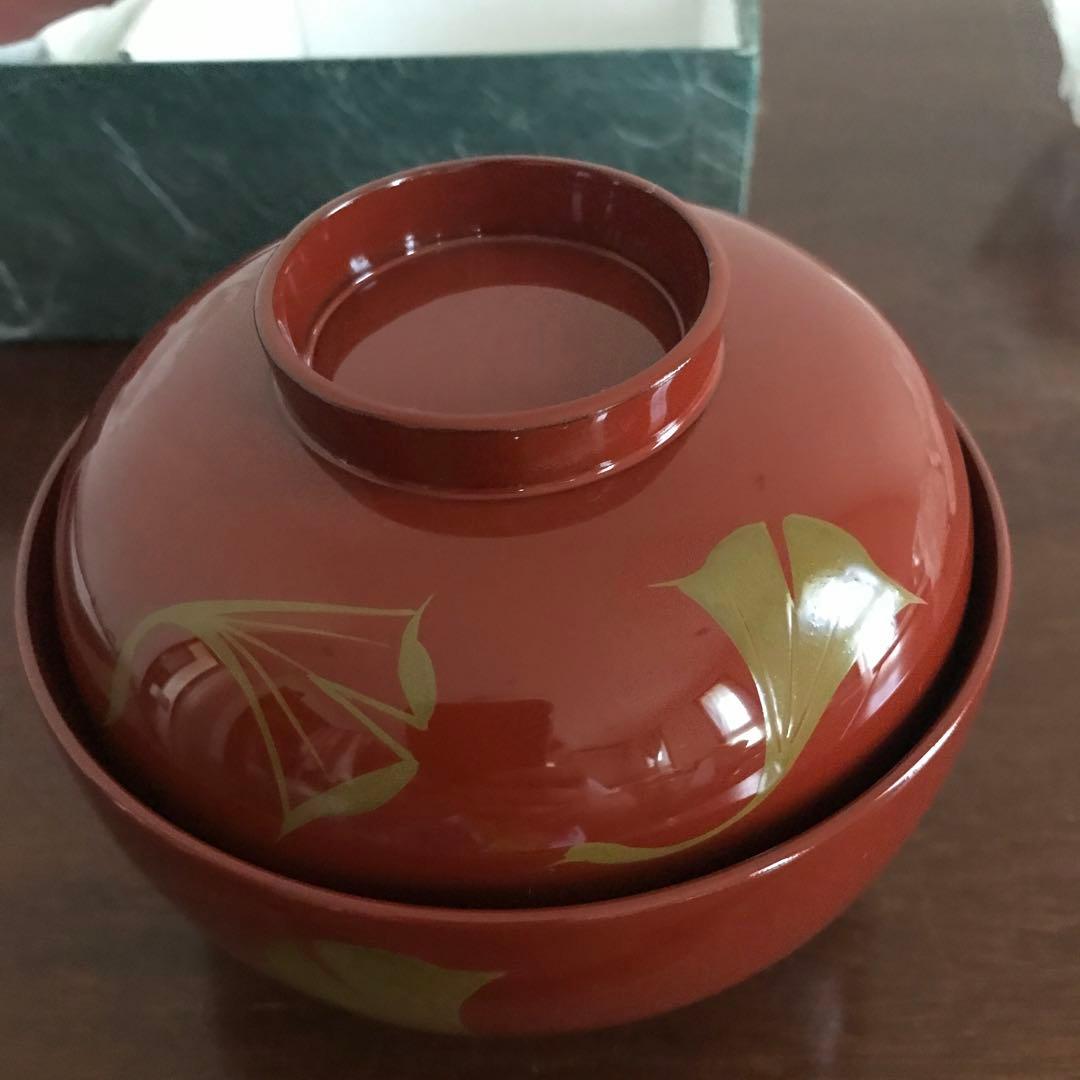 新品　うるみ工芸　浄法寺塗　天然木　イチョウ　夫婦椀