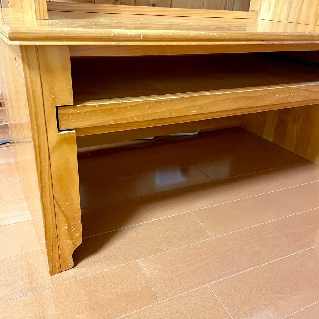 新生活応援！ベルメゾン パソコンデスク ナチュラル 天然木 ロータイプ