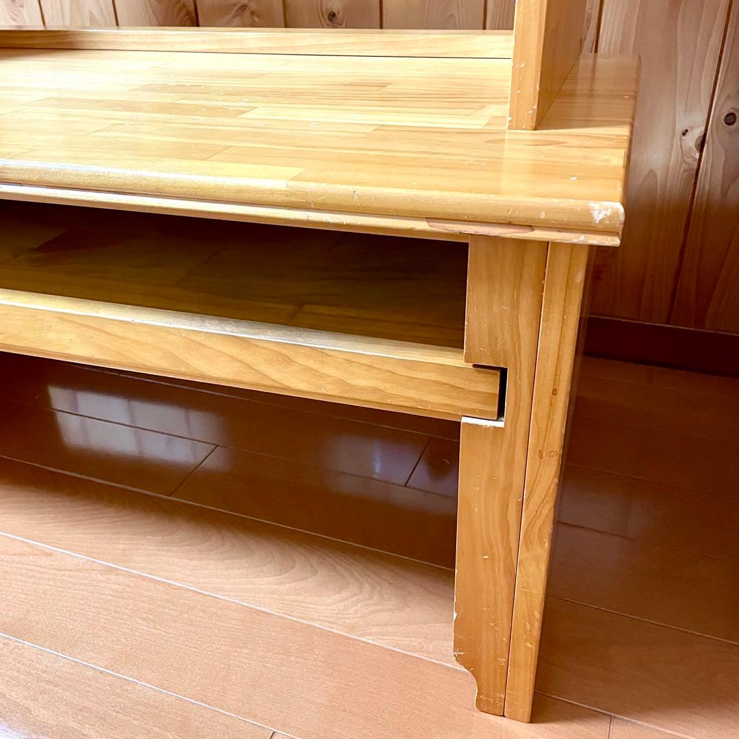 新生活応援！ベルメゾン パソコンデスク ナチュラル 天然木 ロータイプ