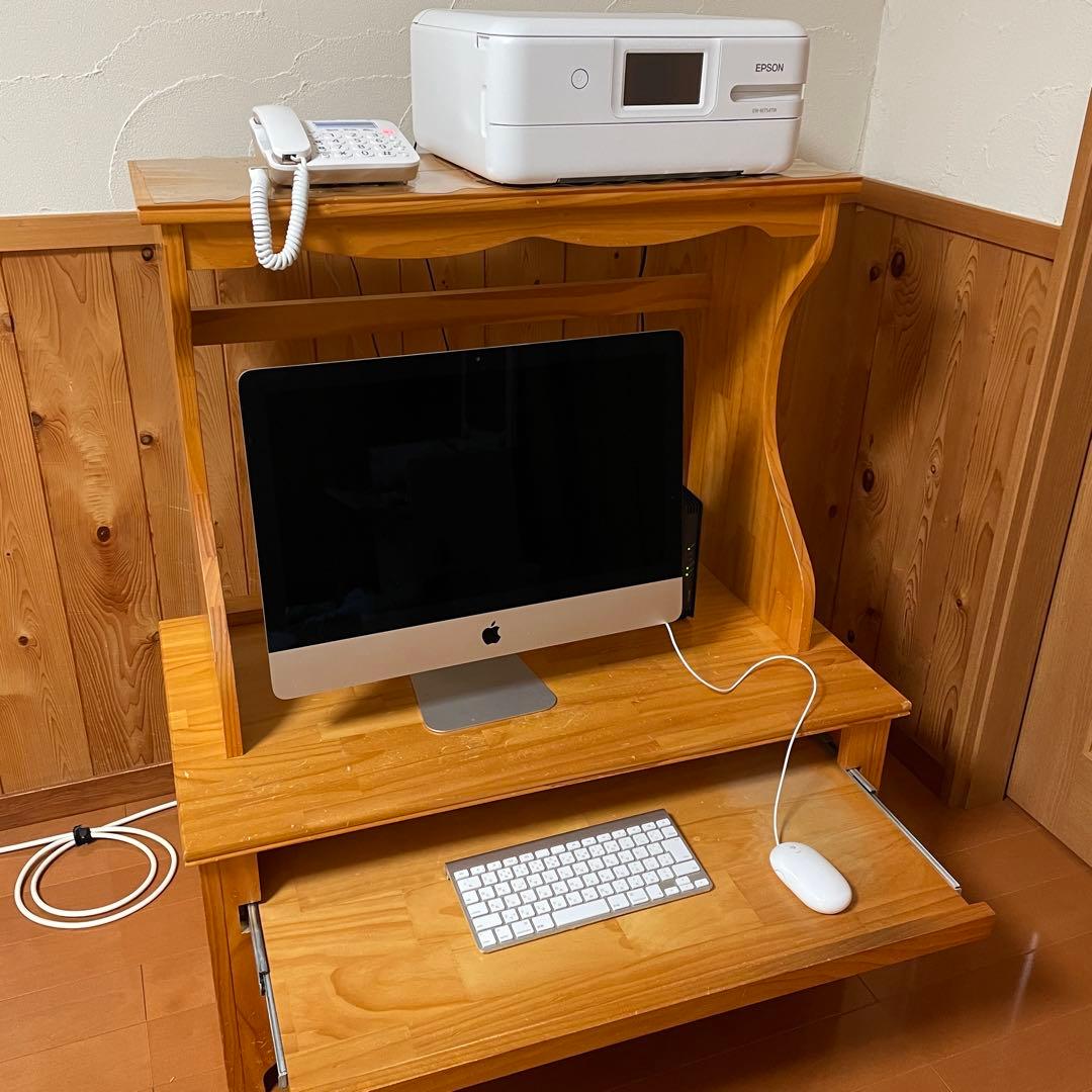 新生活応援！ベルメゾン パソコンデスク ナチュラル 天然木 ロータイプ