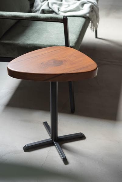 木製 サイドテーブル 三角形 角丸 高さ50cm ソファー JW-639 N02