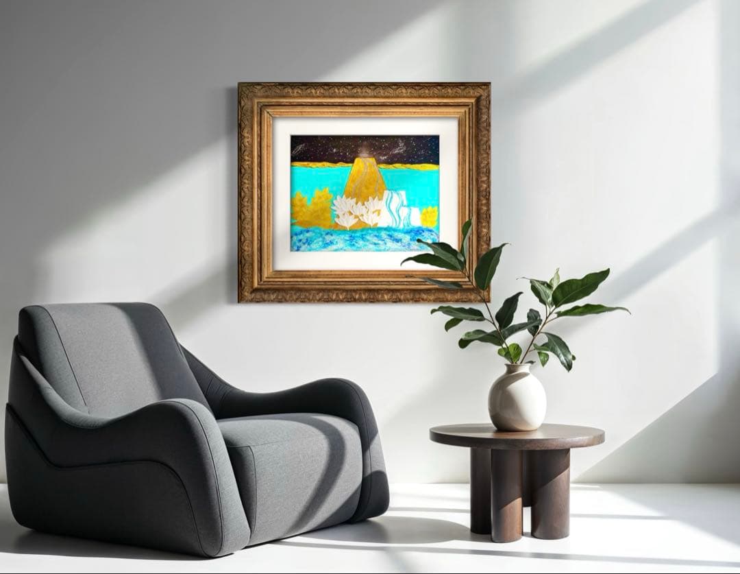 開運絵画　オリジナル　龍体文字　昇龍　金龍