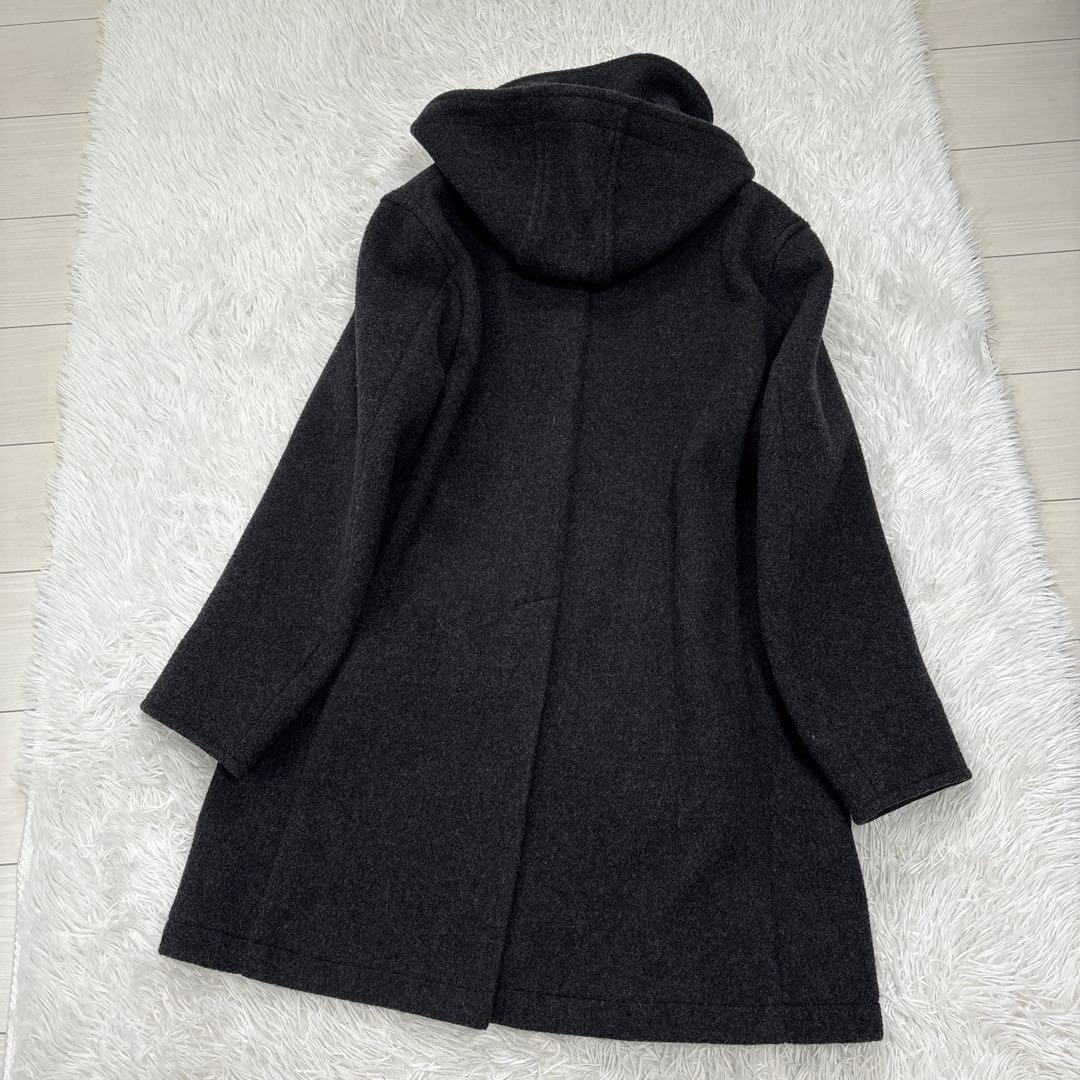 DANTON ダントン フード付き ロングコート ウール　44 大きいサイズ