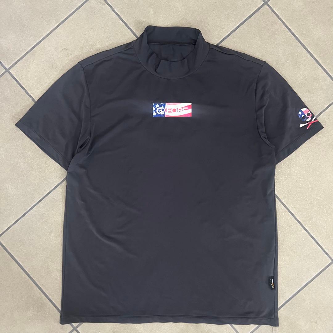 G/FORE ジーフォア　モックネック　半袖シャツ　メンズ　XL 3 ロゴ