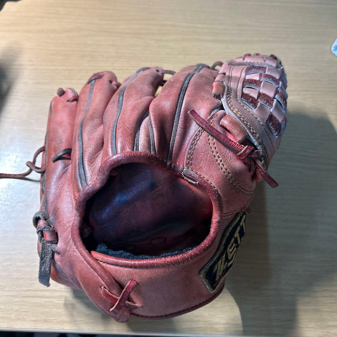 ZETT 硬式グローブ 赤