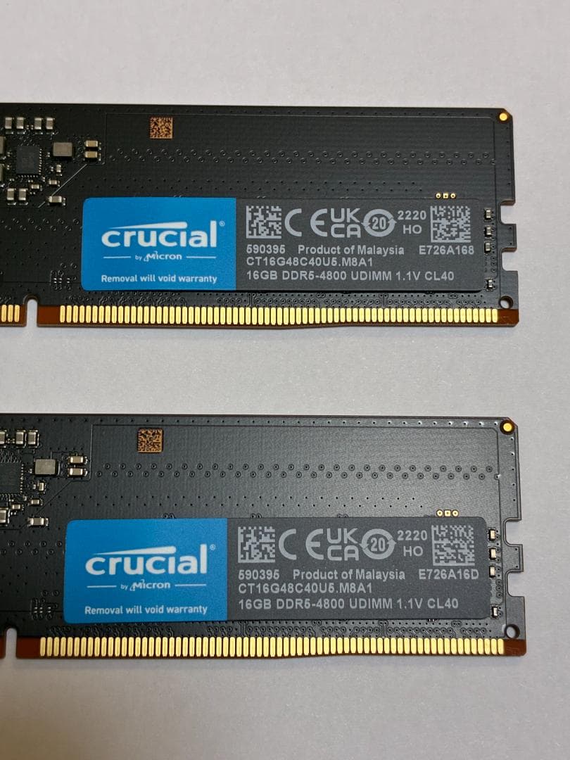 crucial 16GBx2 計32GB DDR5-4800メモリー
