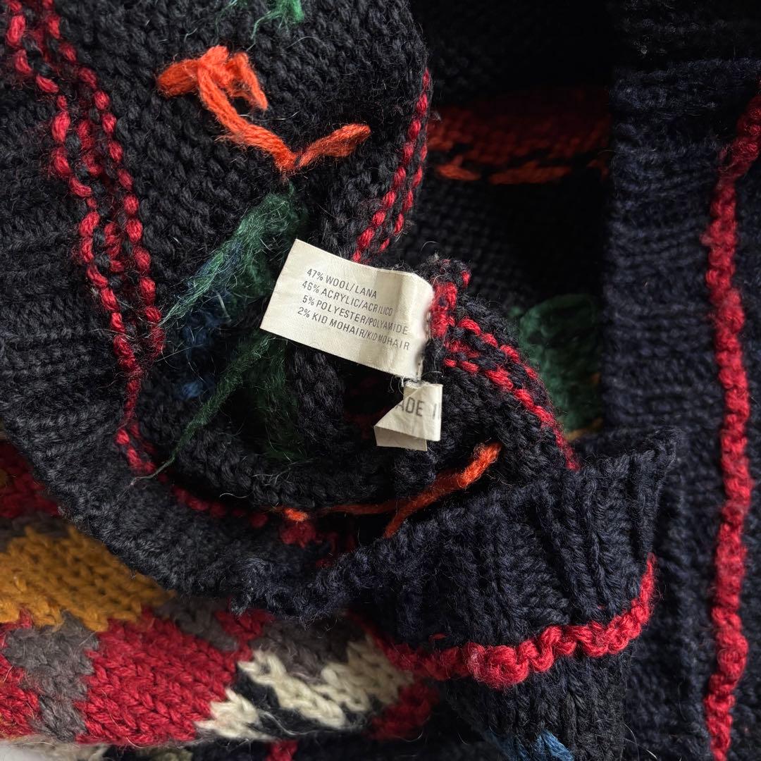 トップス 80s-90s VINTAGE flower pattern wool knit