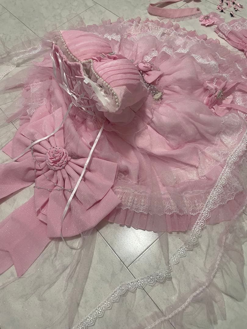 ゴスロリ・ロリータ ピンクドレス コスプレ　天使系　姫系