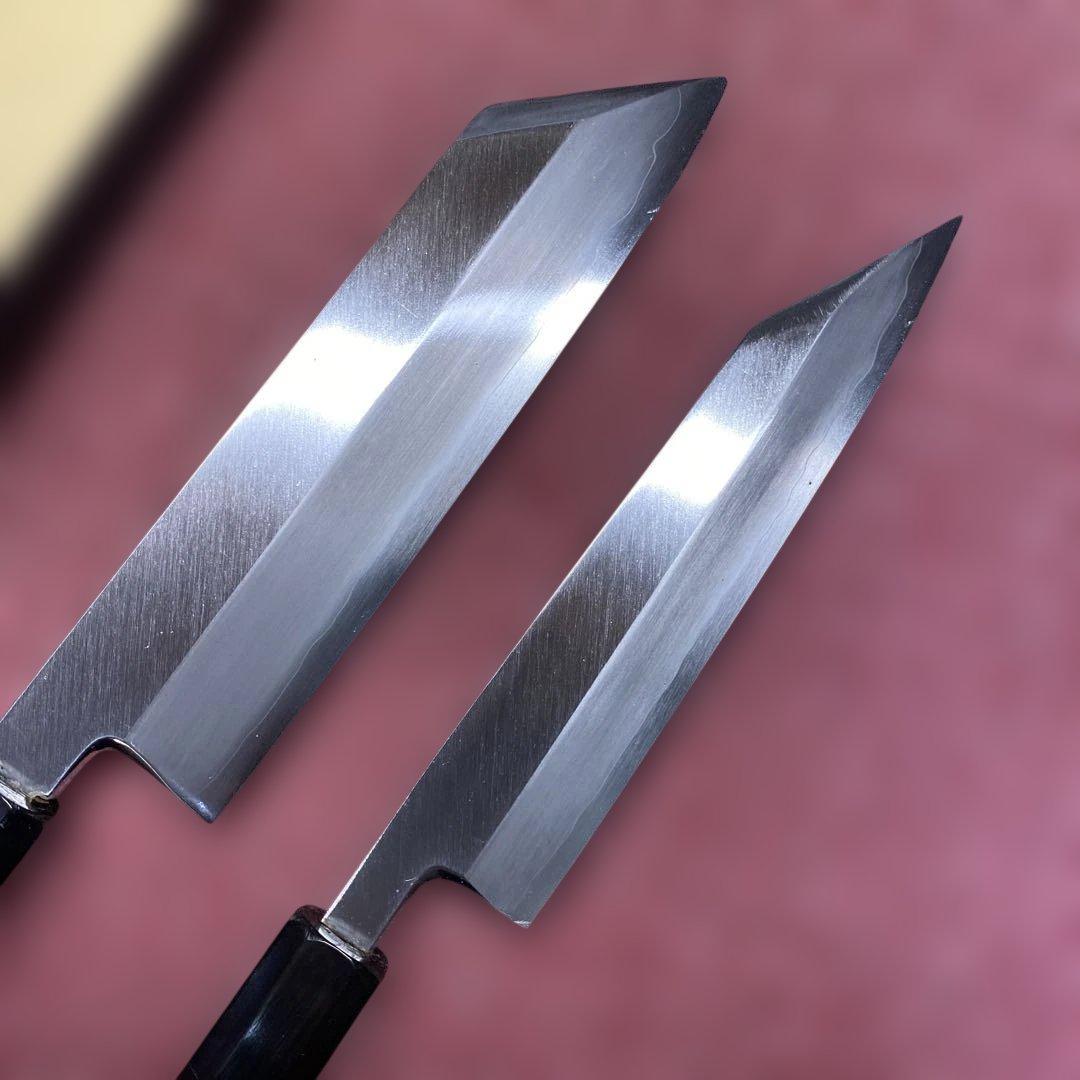 銀三　特製万能型ペティ包丁150㎜5寸とケンムキ包丁180㎜6寸のセット