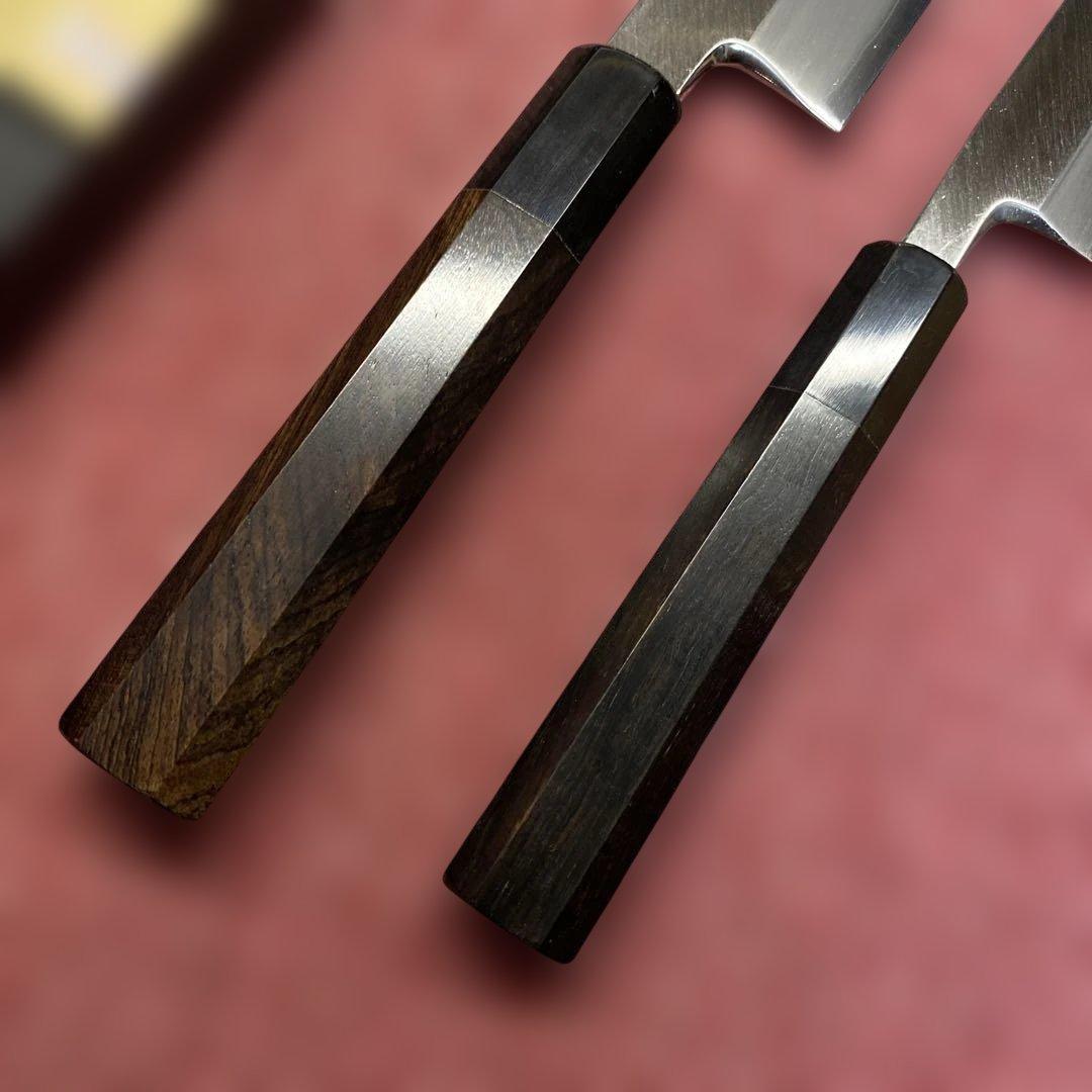 銀三　特製万能型ペティ包丁150㎜5寸とケンムキ包丁180㎜6寸のセット