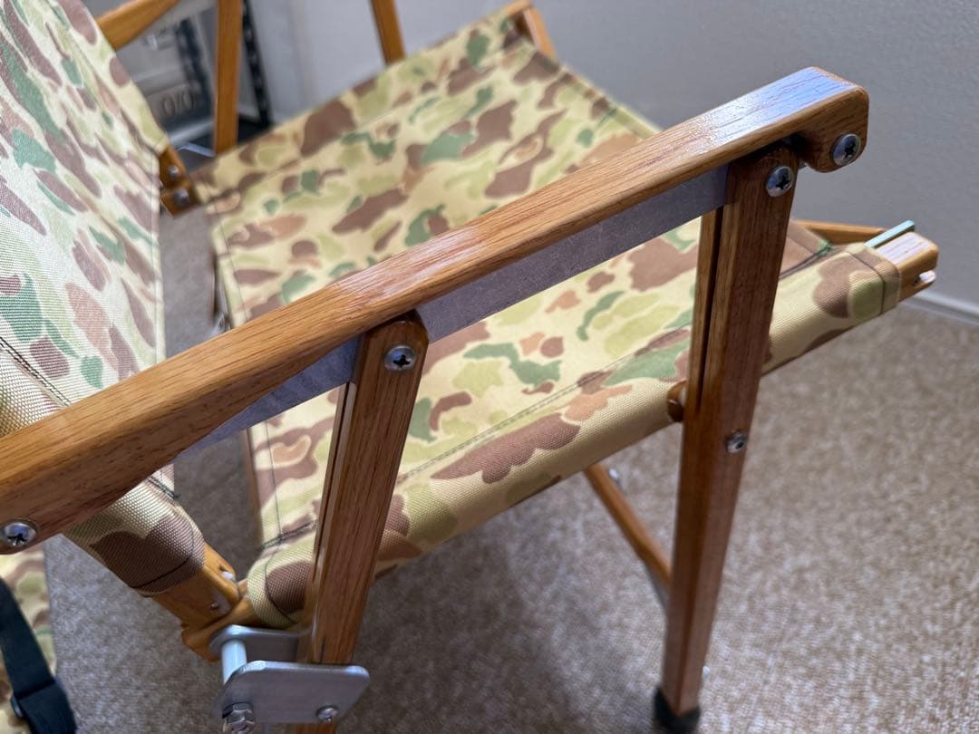 ネイタルデザイン　カーミットチェア　カモ柄　刻印入