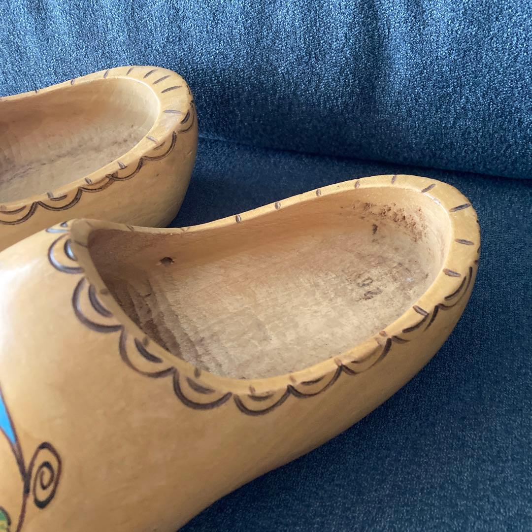 オランダ　大きな木靴1点と小さな木靴2点　インテリア