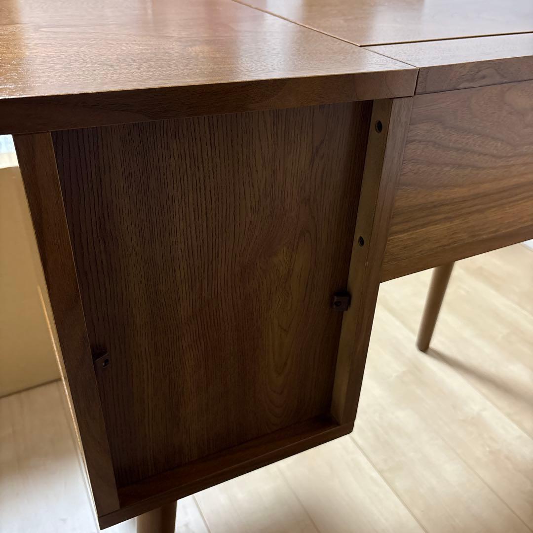 ノーチェ　NOCE ブラウン木製ドレッサー 引き出し2つ