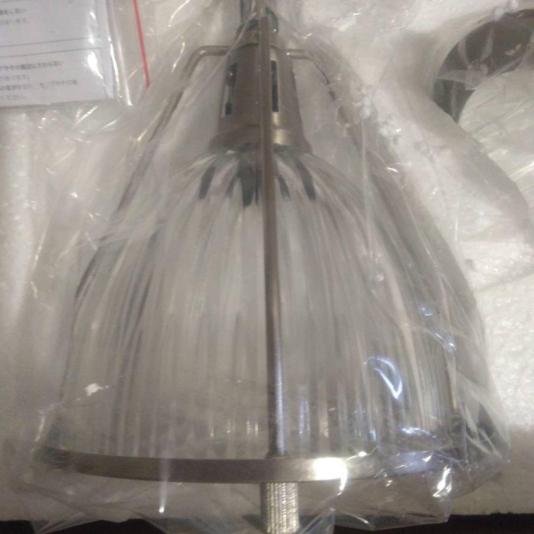 未使用　リモコン付き　ガラスシェードシーリングライト　シルバー　エアリゾーム