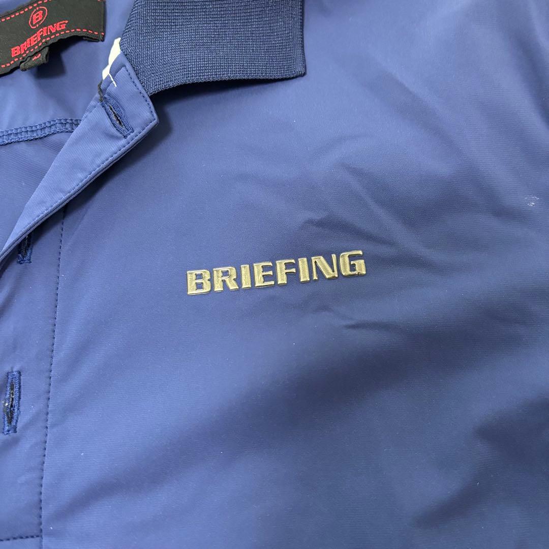 BRIEFING ポロシャツ M ネイビー/ホワイト