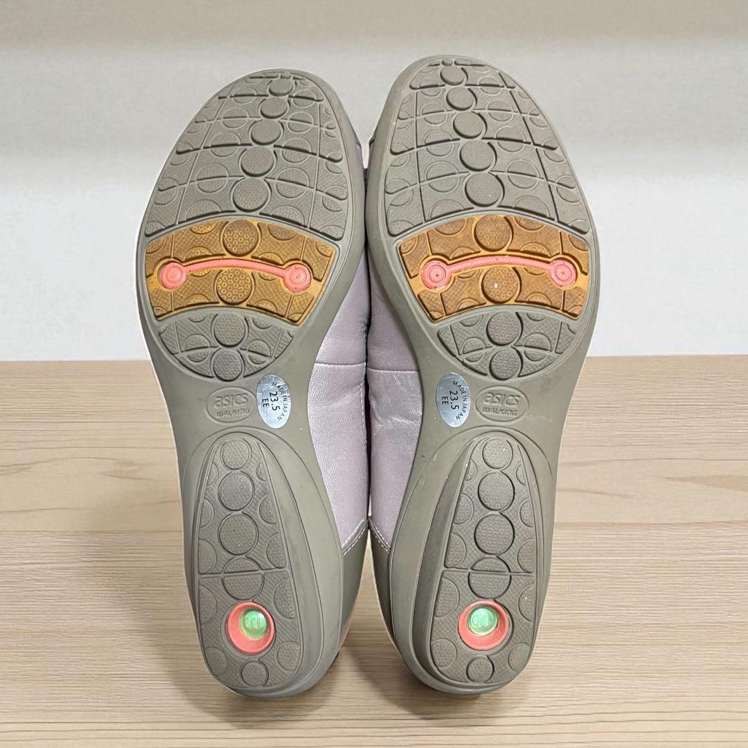 美品 pedaia アシックス エナメル レザー バレエシューズ 23.5