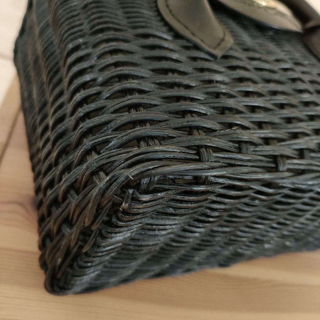 GRACE CONTINENTAL カービングトライブス　カゴバッグ 黒