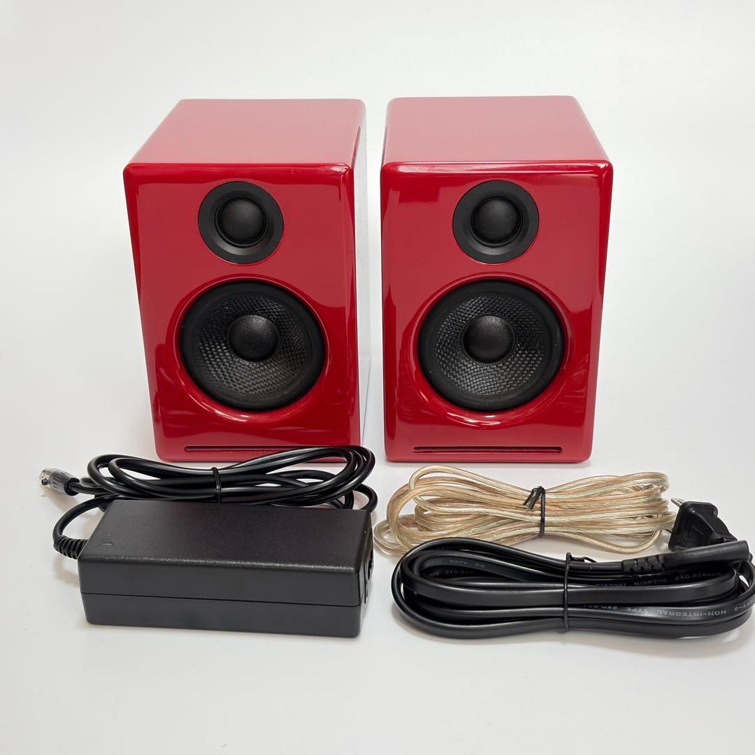 audio engine A2+ レッド スピーカー 本体 + アダプター