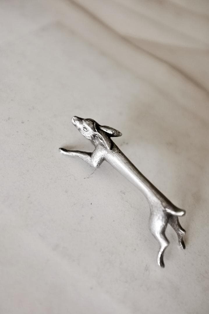 sold フランス 駆け抜ける永遠のウサギとカトラリーレスト アンティーク