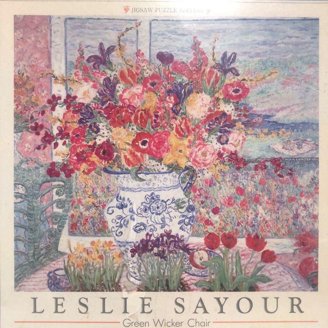 専用 未開封 レスリー・セイヤー 緑のイスと花 ジグソーパズル 1020ピース
