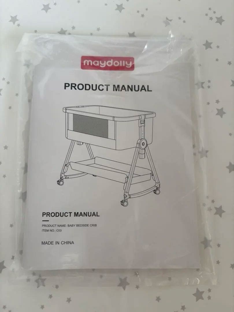 【美品】maydolly 折りたたみ式ベビーベッド グレー