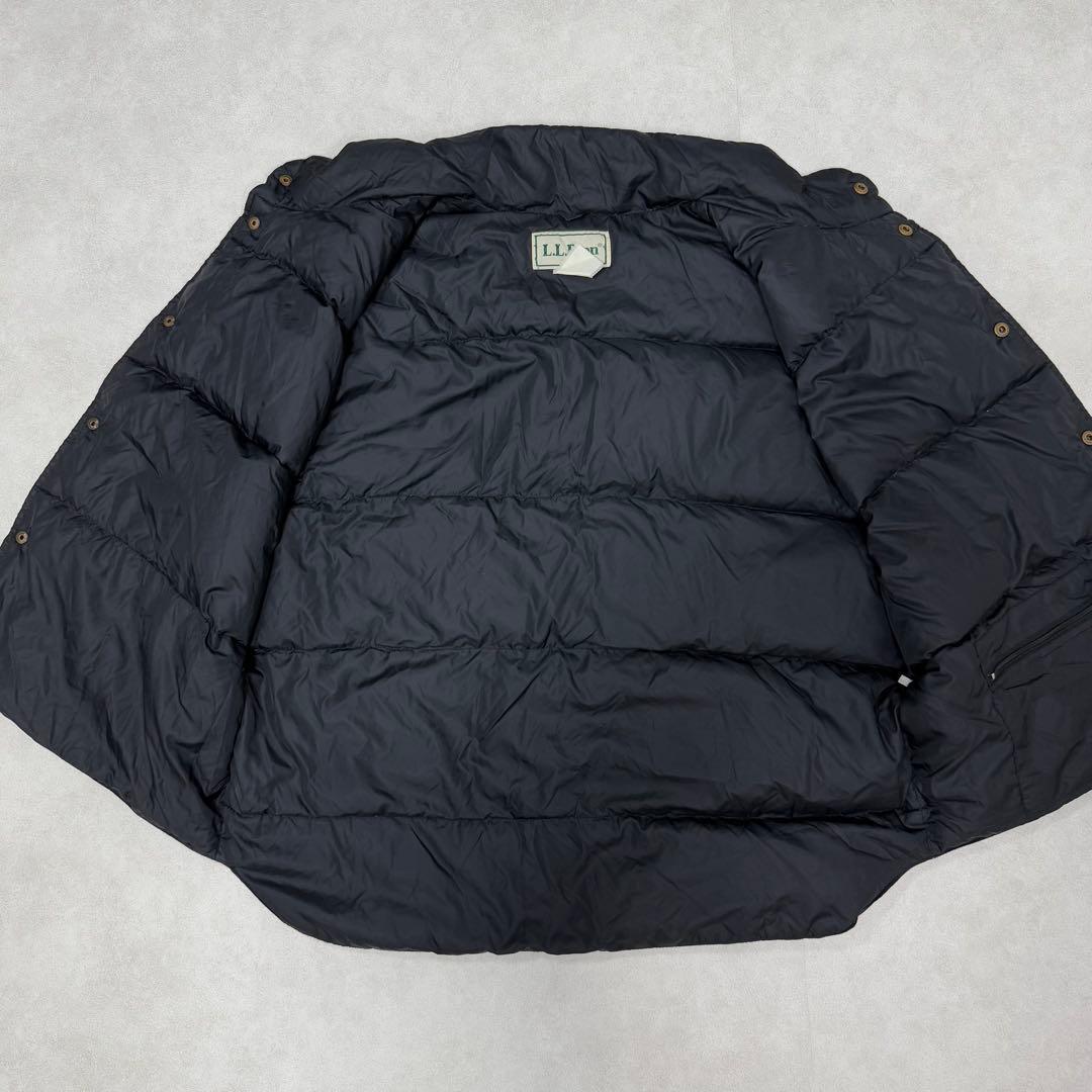 古着 80s エルエルビーン ダウンベスト ジャケット ブラック 黒 ②