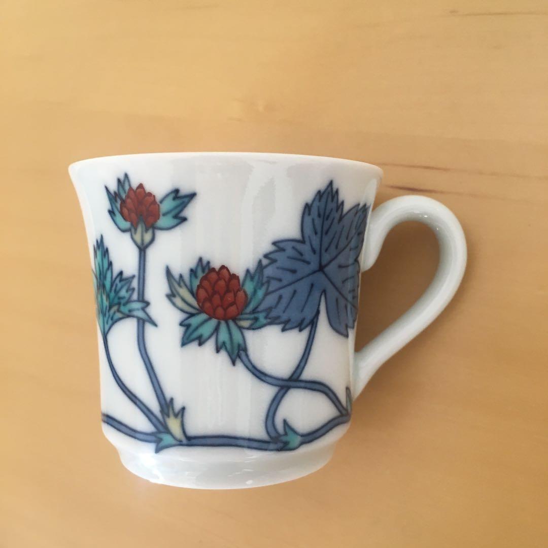 有田焼　今右衛門　錦苺絵デミタス6客