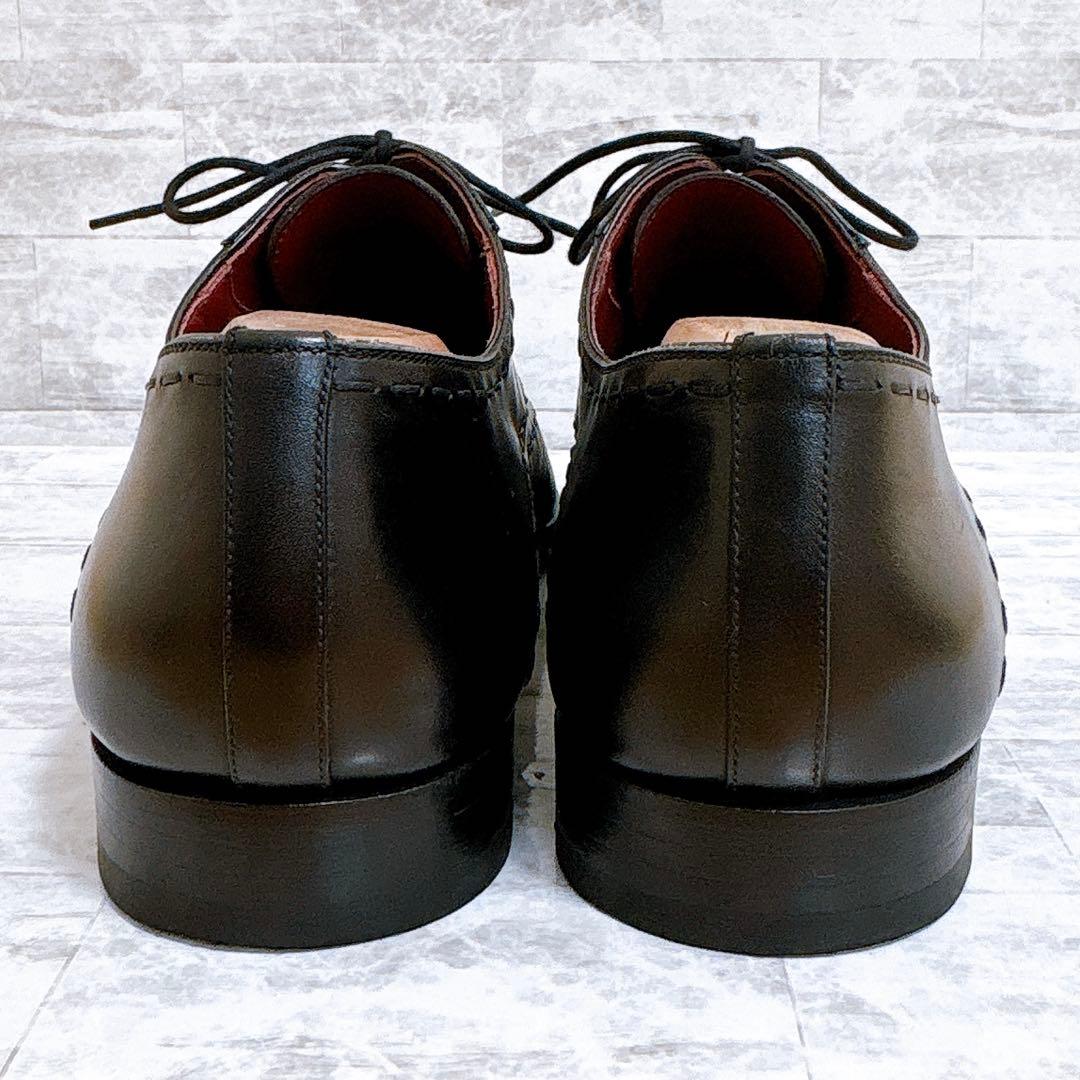 極美品✨マグナーニ 25470 外羽根 オパンケ 黒 保存袋付 43 27cm