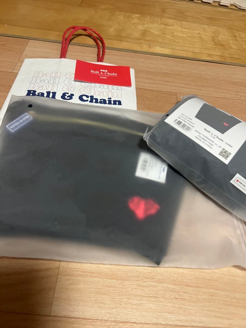Ball & Chain エコバッグ 神戸限定 2周年記念　ネイビーポーチ&Ｍ