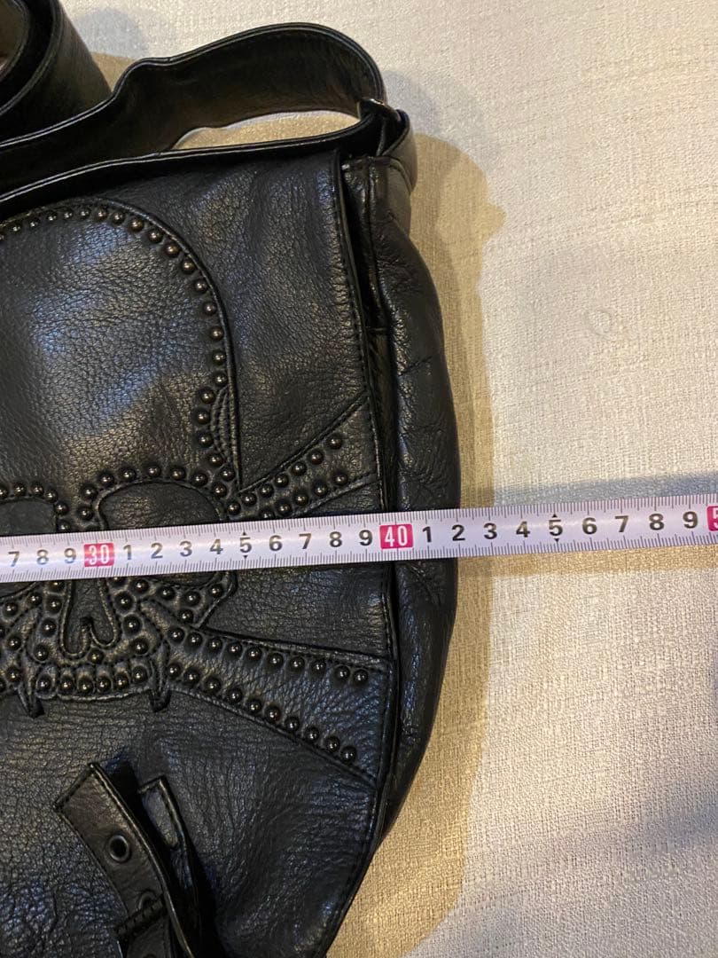 Roen アーカイブ　レザー　ショルダーバッグ　ドクロ　激レア　切りっぱなし