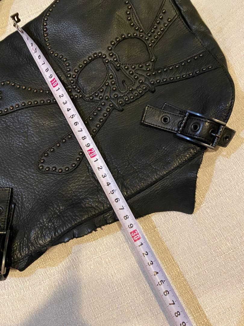 Roen アーカイブ　レザー　ショルダーバッグ　ドクロ　激レア　切りっぱなし