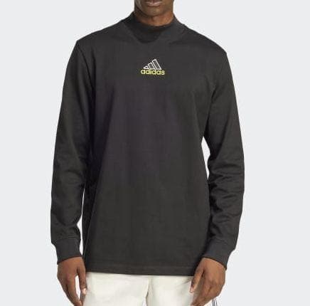 新品 Mサイズ アディダス ゴルフ モックネックシャツ 長袖 ブラック