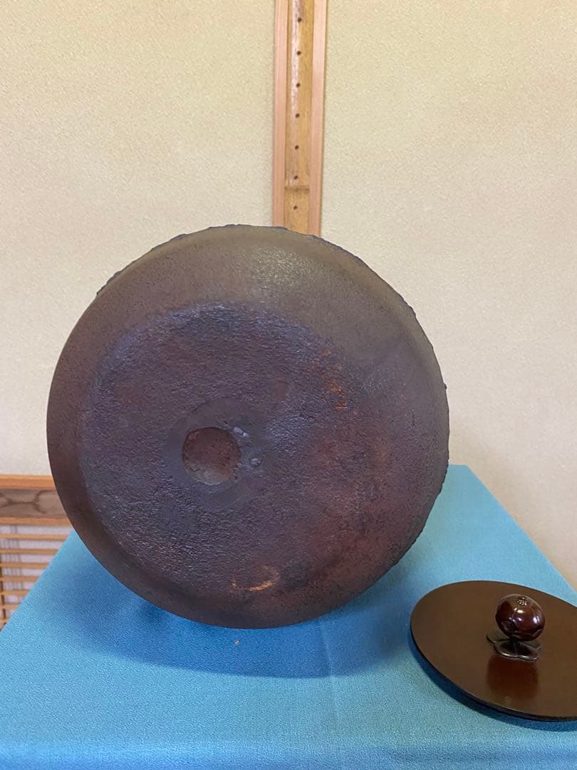 【本日限定】茶道具/風炉 茶釡 菊地政光 作 『尾張釜松紋』