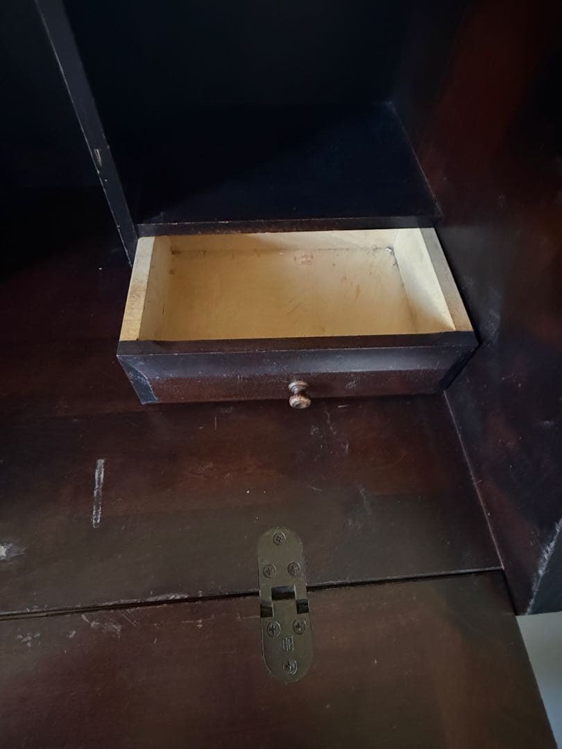 【ノンホルマリン】アンティーク ライティングビューロー デスク(北海道民芸家具)