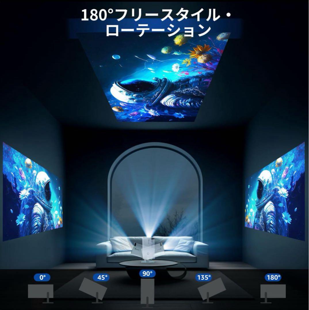 【超小型&180°回転】aubor プロジェクター Android TV11.0
