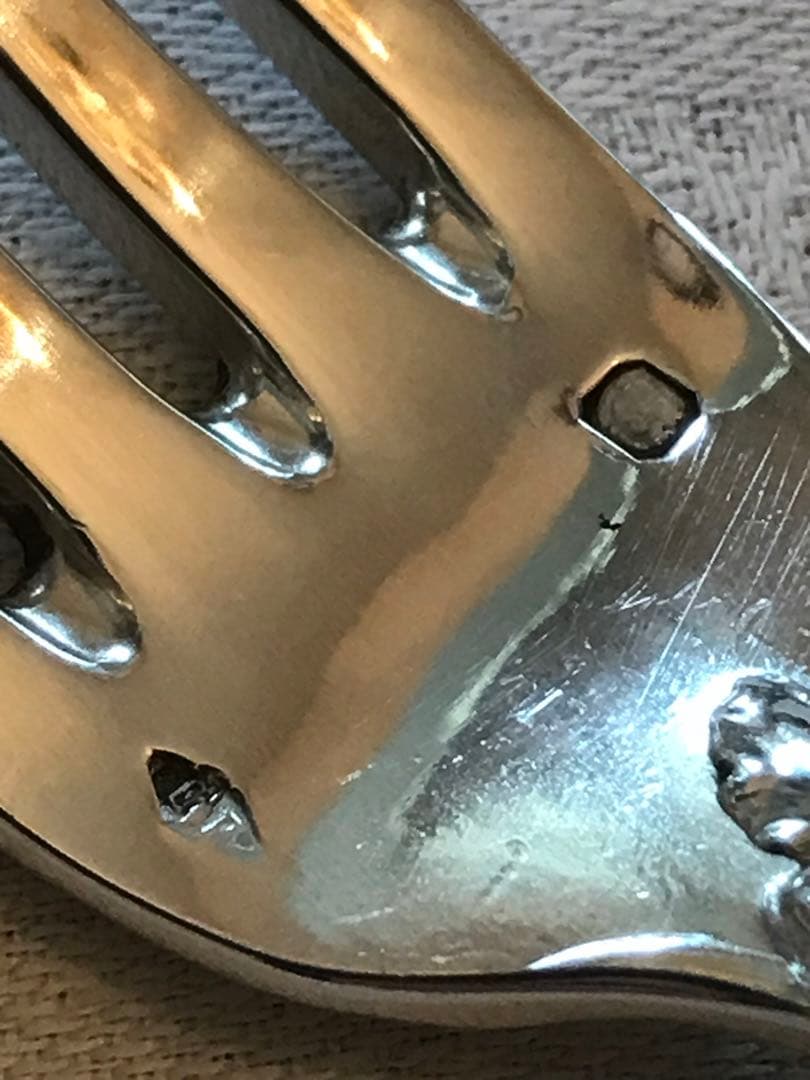 Puiforcat ピュイフォルカ／「アイリス」純銀製 カトラリー ４本セット