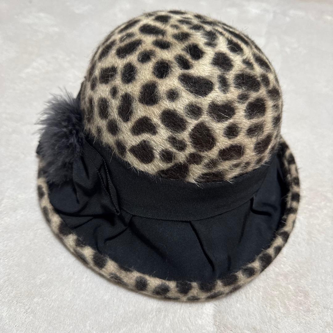 バカラ　マキシン　ヒョウ柄　帽子