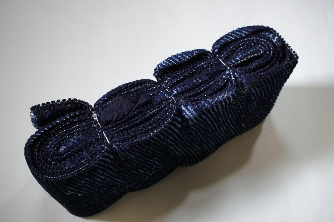 本場有松鳴海手絞り◆浴衣反物◆総絞り◆紺系◆ アンティーク