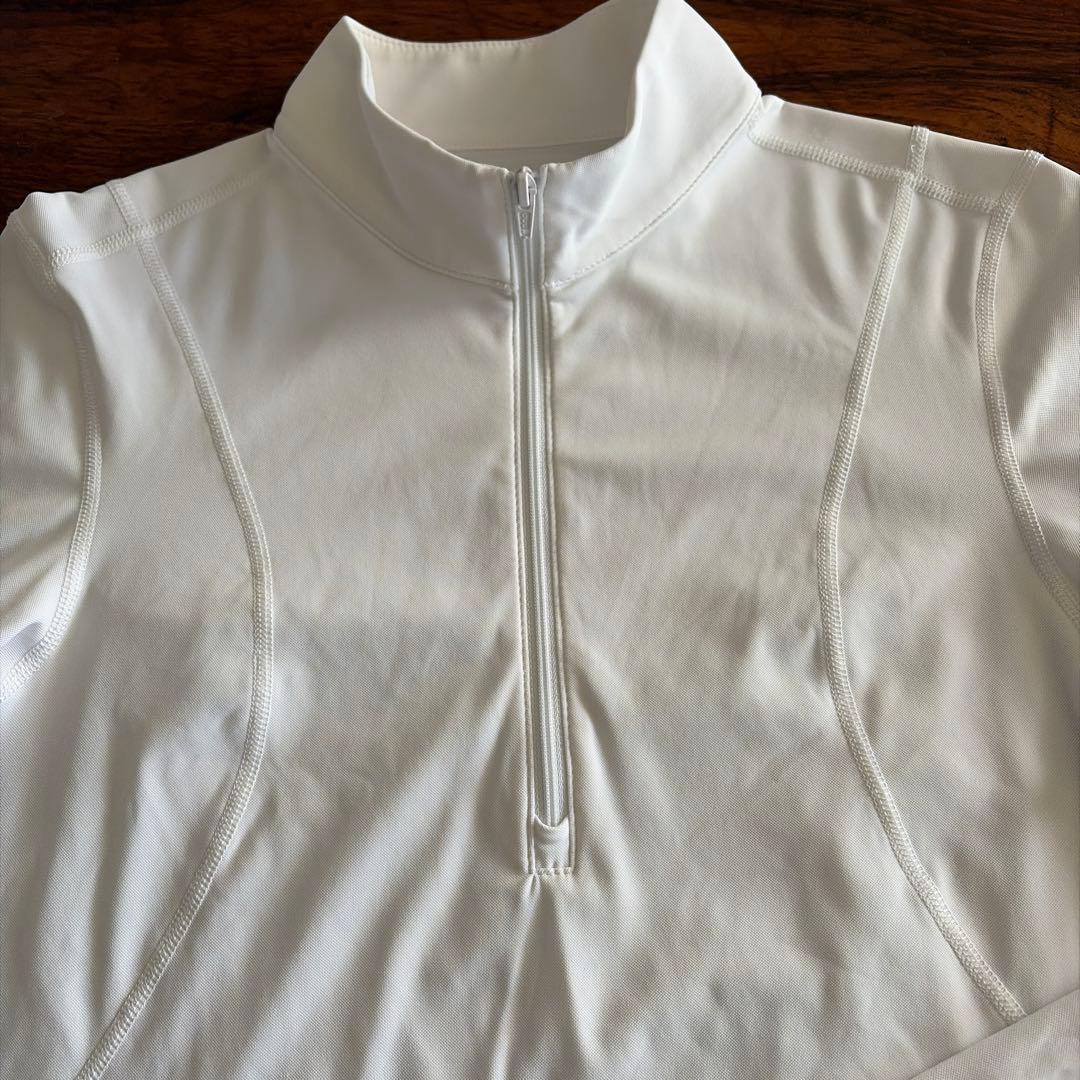 Lija リージャホワイト ハーフジップ 長袖 Tシャツ
