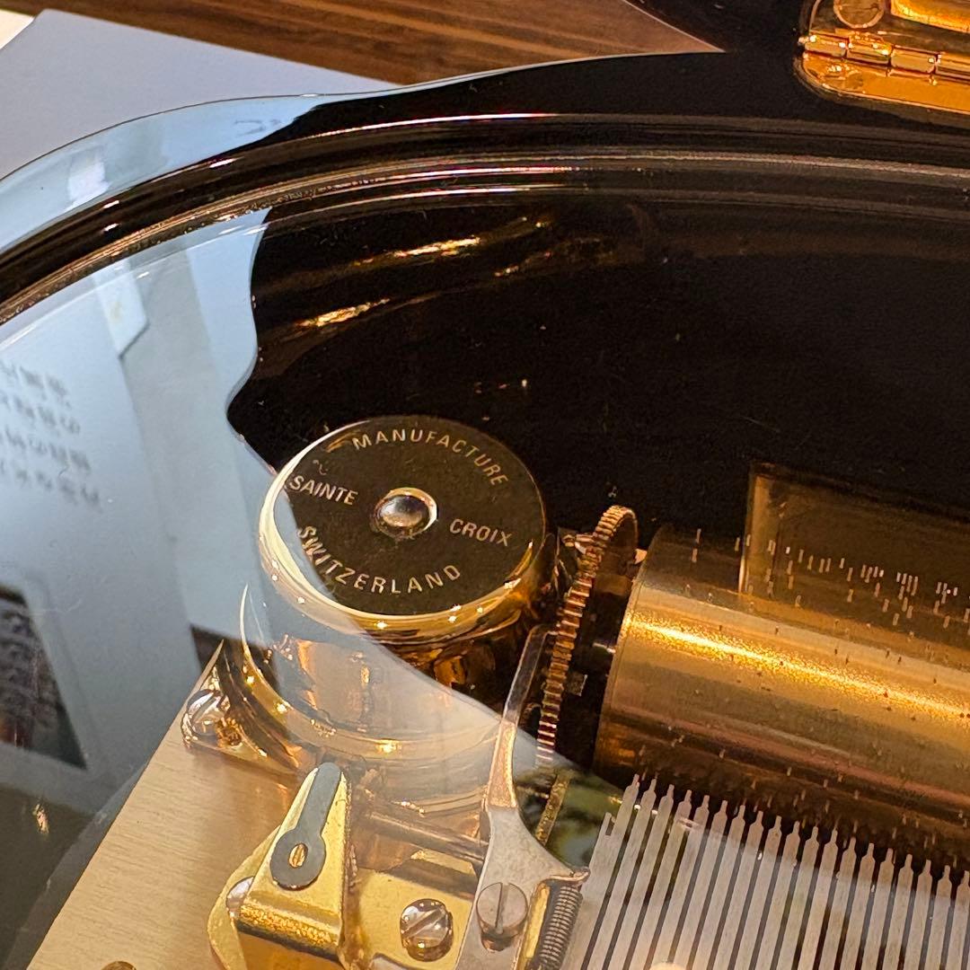 リュージュ72弁オルゴール 星に願いを リーフ型象篏細工Fleur de Lys